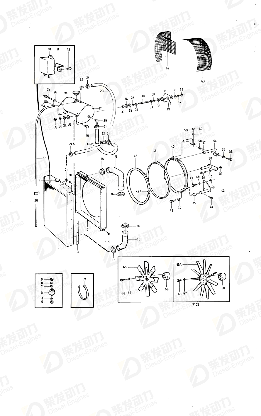 VOLVO Radiator hose 847071 Drawing